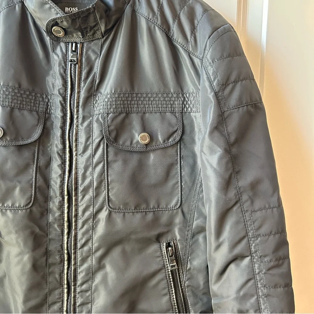 🖤 HUGO BOSS Men’s Quilted Moto Jacket –‎ 38 Regular